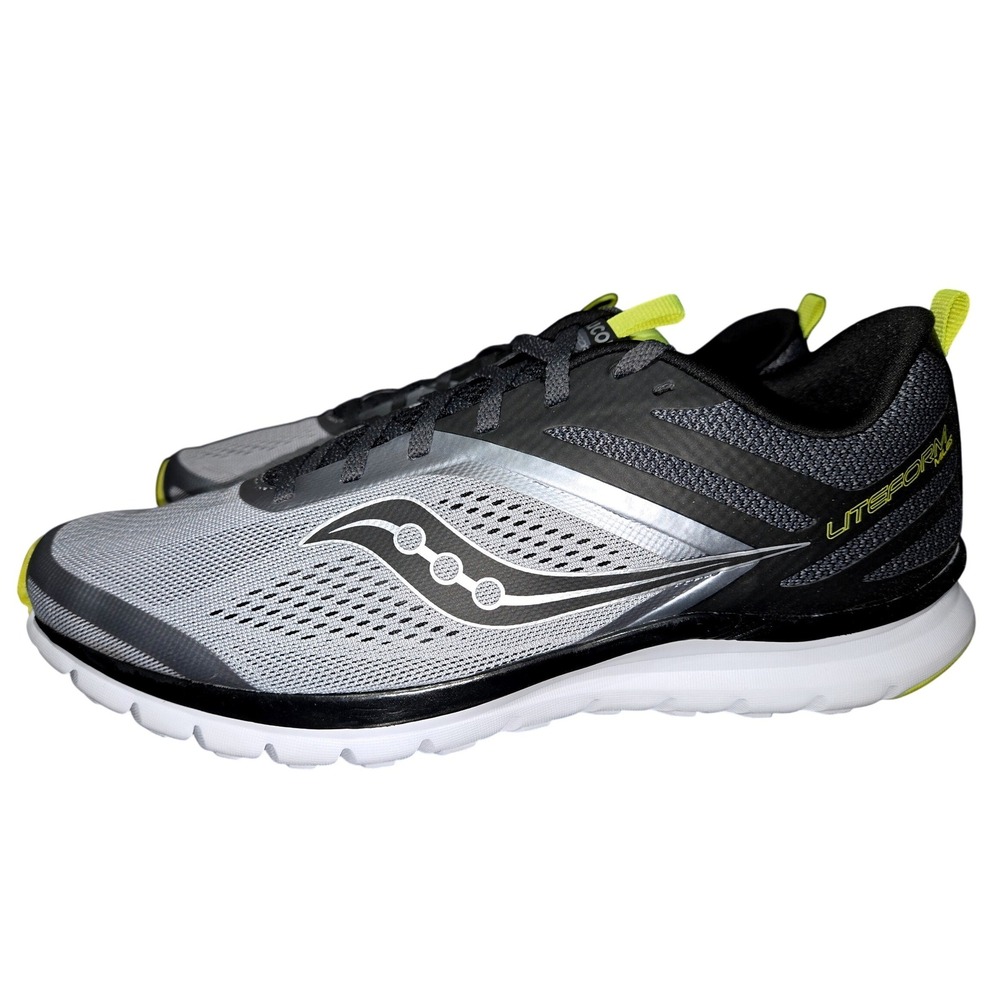 Saucony Liteform Miles Mens Running Shoes Gray Black Citron S40007-2 Size 11.5 - Picture 1 of 11
